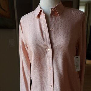 NWT! $280 Equipment "Leema" blouse in pink "rose cloud" size XS rayon/silk blend